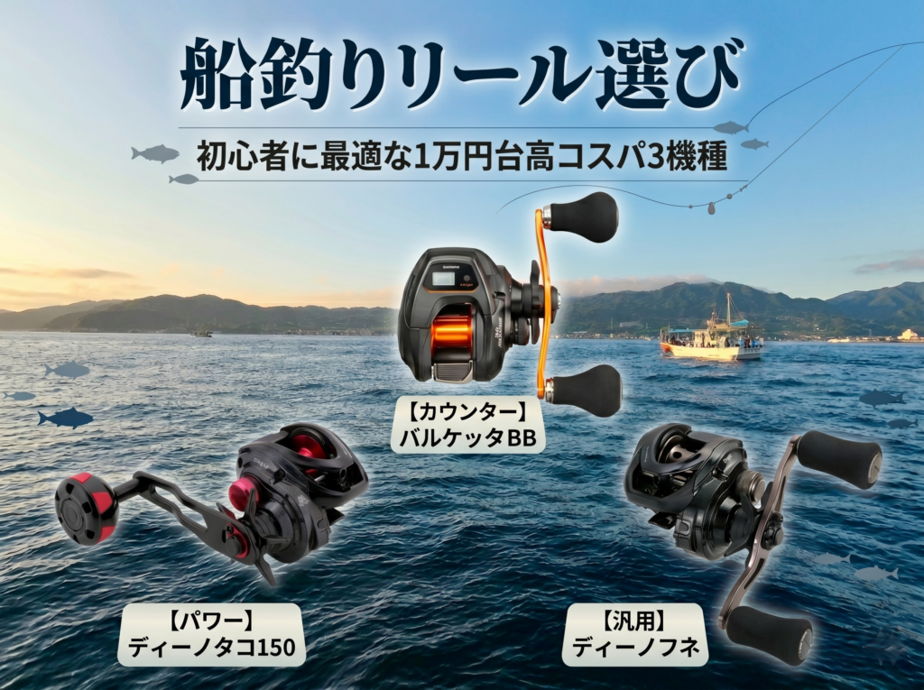 すべて1万円台！】これから船釣りを始める方へ。最初の一台に